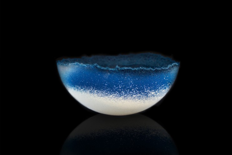 Wael Seaiby, a graduate of the University of Edinburgh, has designed Plag, a series of glass and ceramic looking vessels made from recycled plastic.