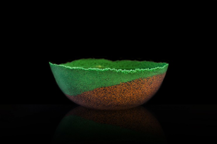 Wael Seaiby, a graduate of the University of Edinburgh, has designed Plag, a series of glass and ceramic looking vessels made from recycled plastic.
