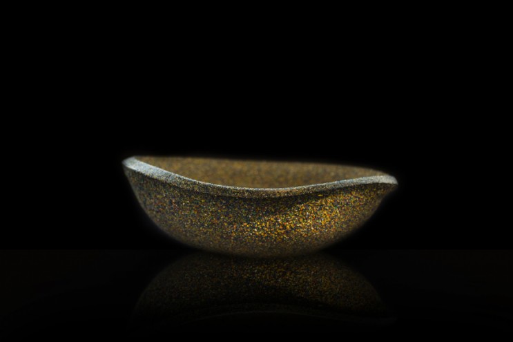 Wael Seaiby, a graduate of the University of Edinburgh, has designed Plag, a series of glass and ceramic looking vessels made from recycled plastic.