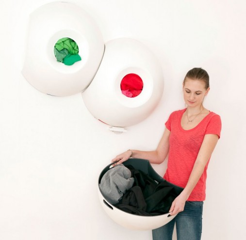 Polyp laundry basket by Helene Steiner.