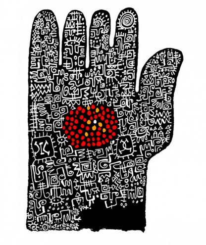 All Fingers Are Not Equal, 2008 by Victor Ekpuk. 