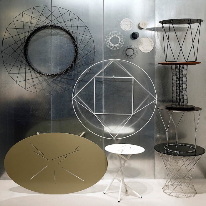 EOOS, Exhibition display of various occasional tables, standardized products, and models, 2010–2013  © Paul Prader