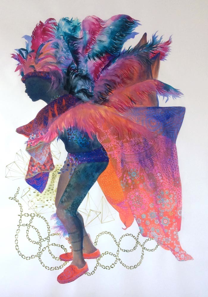 "Untitled (From the Geographic Delay Series)" by Firelei Báez.