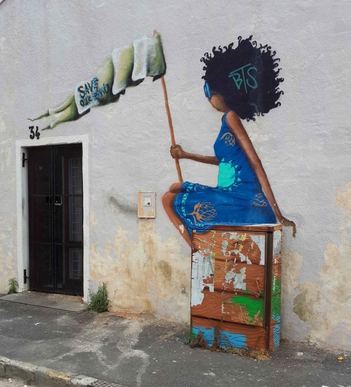 Site-specific street art.