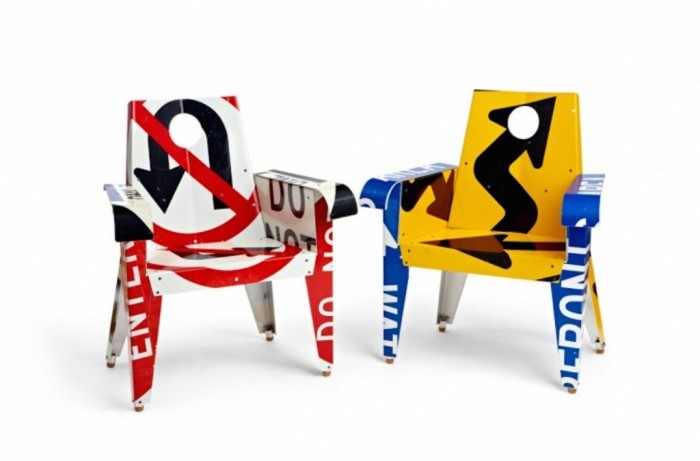 Boris Bally's street sign furniture.