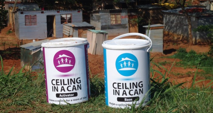 Dave Pons' ceiling comes in two cans. Dave Pons' ceiling comes in two cans.