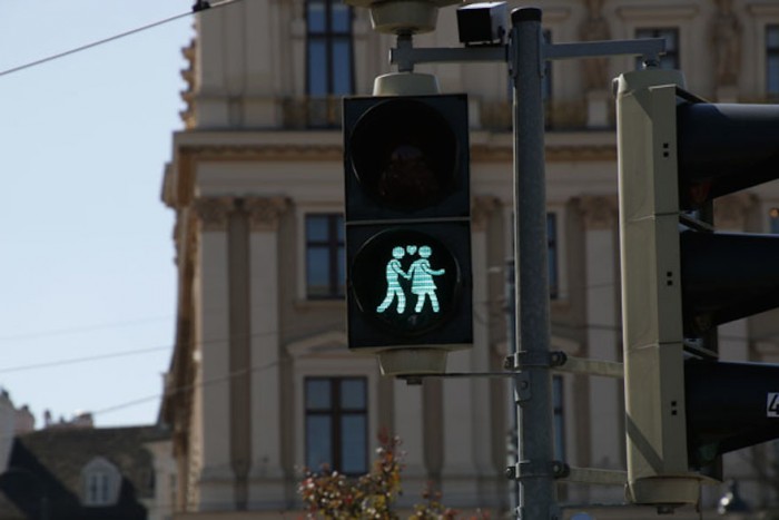 Vienna's same-sex traffic lights have become a movement toward tolerance. 