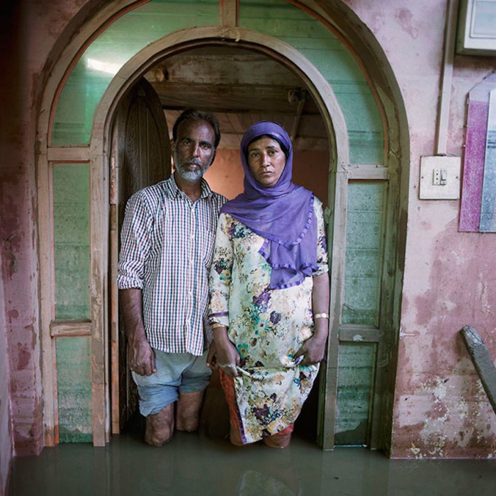 Mushaq Ahmad Wani and Shafeeqa Mushtaq, Jawahar Nagar, Srinagar Kashmir, India, October 2014