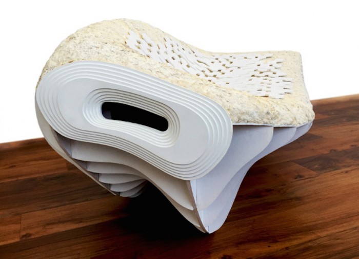 Researchers created two chairs using waste and tech.