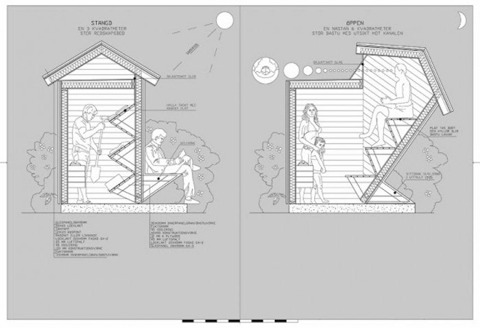 Fold out sauna by ABA Architects