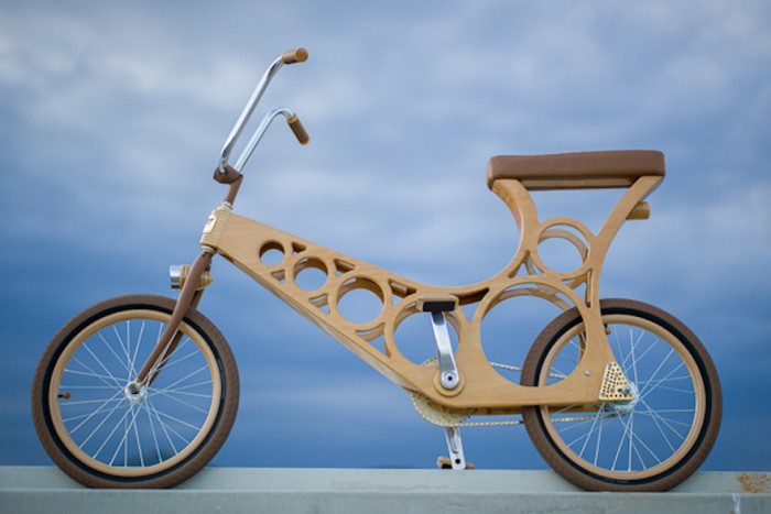 Bicycle made store of wood