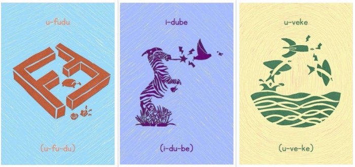 South African graphic designer Siya Masuku designed a beautiful printed Zulu alphabet, featuring 25 lively animals, to help teach children isiZulu.