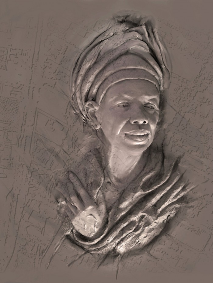 Mother Lesotho sculpture by designer Abiy Dejene
