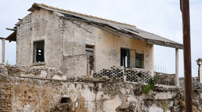 The governor's quarters at the dilapidated slave fort on Ghana's Cape Coast