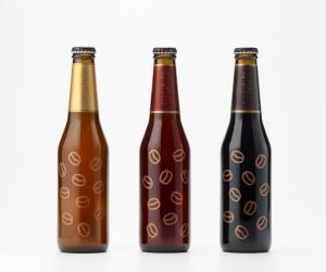 Coffee Beer bottle design by Nendo. Photo: Hiroshi Iwasaki. 