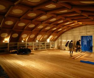Kyoto University Temporary Studio by Shigeru Ban. 
