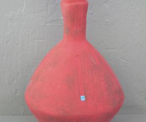 Cape Town-based ceramicist Clementina van der Walt's zig zag vase in red