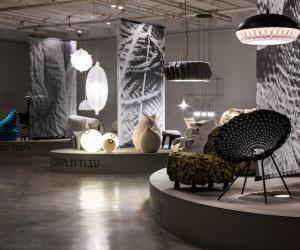 Upper gallery overview of the exhibition GATHERING: From Domestic Craft to Contemporary Process by Lidewij Edelkoort & Philip Fimmano. Image: Itay Benit. 
