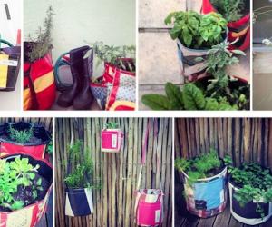 A variety of GROWbags. These environmentally friendly planters help low-income communities grow their own food. 