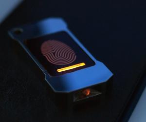 This finger-sized flashlight is powered by body heat.