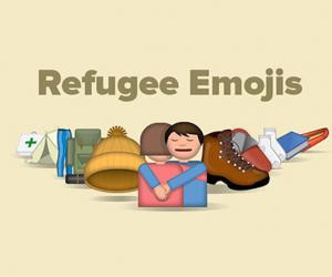 Refugee Emojis highlights the plight of refugees. 