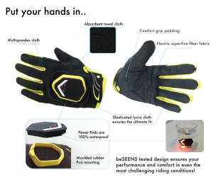 BeSeens safety cycling gloves