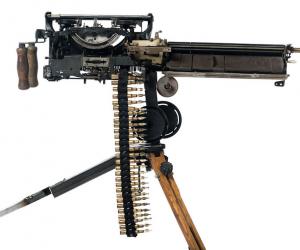 Artist’s mock machine guns are sculpted from old typewriters 