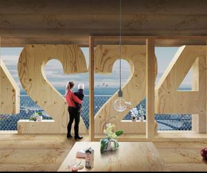 Artist impression of the inside Tratoppen, Stockholm. 