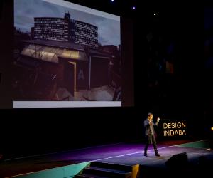 Paul Cocksedge on stage at Design Indaba 