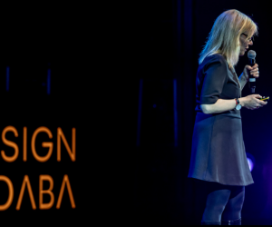 Debbie Millman on stage at Design Indaba