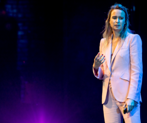 Lonneke Gordijn on stage at the Design Indaba Conference