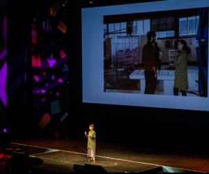 Alexandra Genis on stage at Design Indaba 