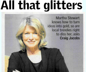 Martha Stewart in the Sunday Times