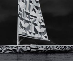 Laser sailboat by Marian Bantjes. 