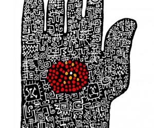 All Fingers Are Not Equal, 2008 by Victor Ekpuk. 