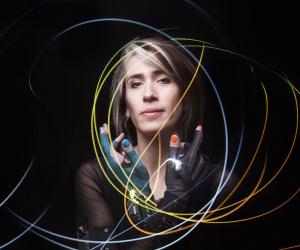 Self-produced singer-songwriter Imogen Heap is an unusual digital diva with rare technical savvy and a personal vision for the future of the music industry. Image: Fiona Garden Self-produced singer-songwriter Imogen Heap is an unusual digital diva with rare technical savvy and a personal vision for the future of the music industry. Image: Fiona Garden