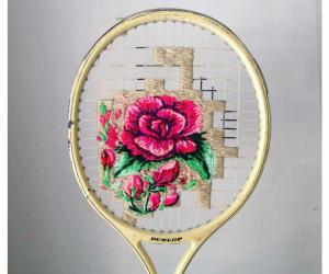 Using vintage tennis rackets, old coffee bags and other second-hand waste, Danielle Clough is breaking the mould of contemporary art.