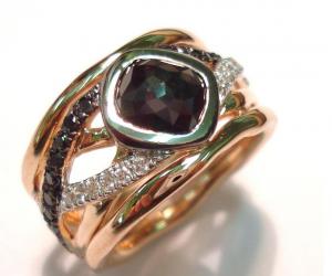 Black Poki Diamond Ring by freeRange jewels