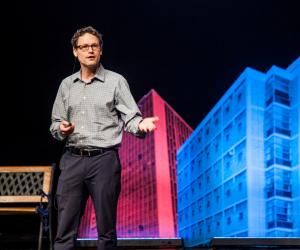 Jake Barton on stage at Design Indaba Conference 2014. 