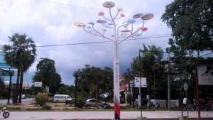 Solar streetlight. Photo via designboom. 