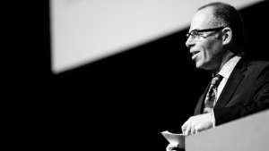 Michael Bierut emceeing at Design Indaba 2012