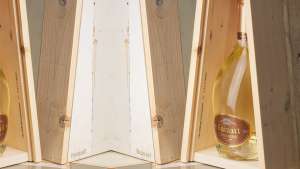 Reclaimed Wood Packaging for Ruinart by Piet Hein Eek. 