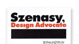 Szenasy, Design Advocate cover by Paula Scher. 