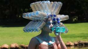 Celeste Theron uses performance art to create water awareness.