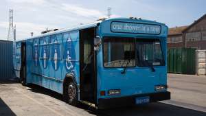 Lava Mae bus delivers dignity to the homeless with a hot shower. 