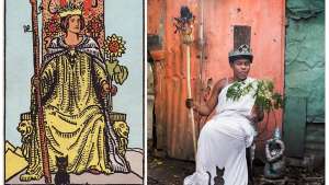 “Ghetto Tarot”, the classic tarot card reinvented, is a collection of striking portraits by Haitian artists and photographer Alice Smeets. 