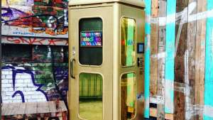 This phone booth sends its users back in time but it isn't a Tardis. 