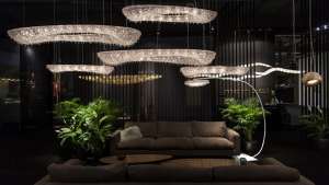 Hungarian lighting design studio Manooi create bespoke crystal chandeliers with cutting edge style.