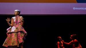 Wanuri Kahiu on stage at Design Indaba Conference 2019