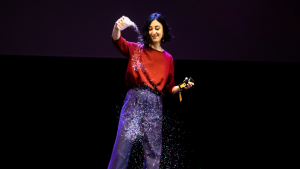 Elissa Brunato on stage at Design Indaba 